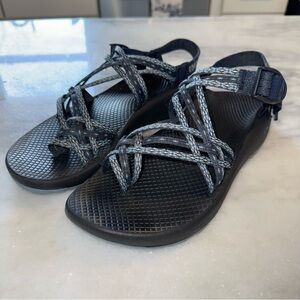 Chaco Women's Adjustable Strap Sandals-Blue Straps-Hiking Outdoors-US Size 9